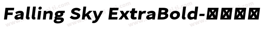 Falling Sky ExtraBold字体转换
